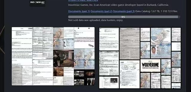 索尼游戏工作室Insomniac Games数据泄露文件.jpg